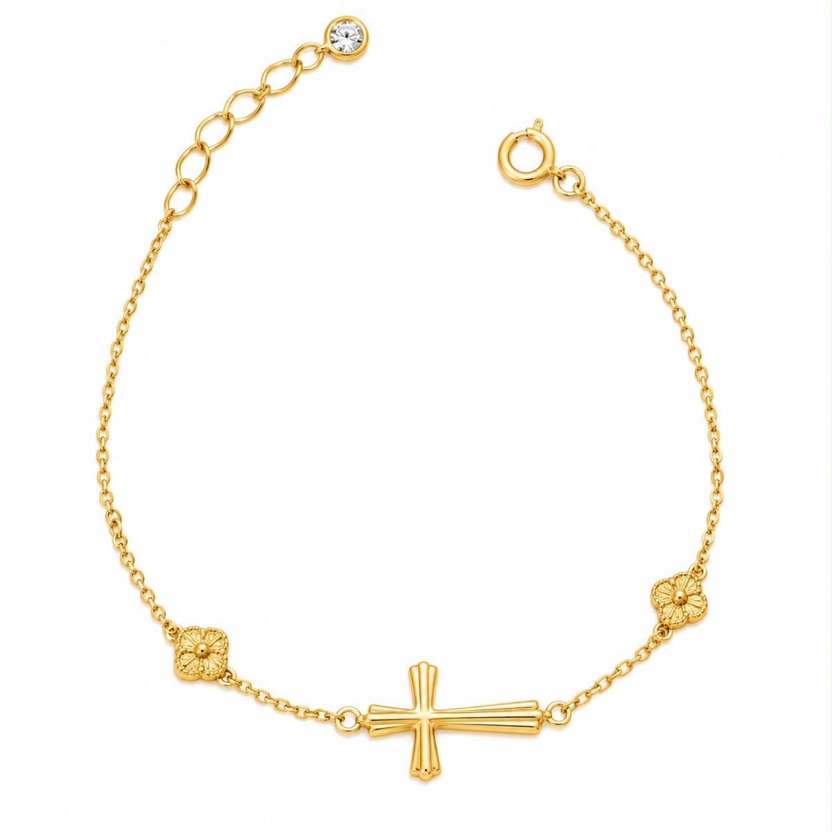 Pulsera de Cruz y Flores