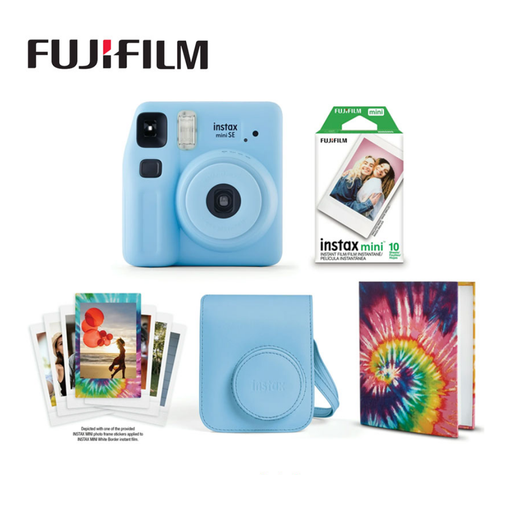 Kit Fujifilm Instax Mini SE + 10 fotitos + Album + Stickers Azul