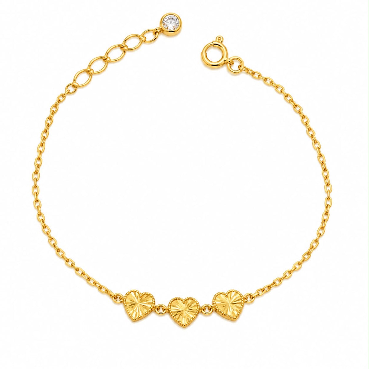 Pulsera de Tres Corazones