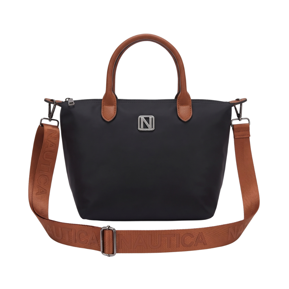 Nautica – Bolso Tote Negro con Correa Ajustable