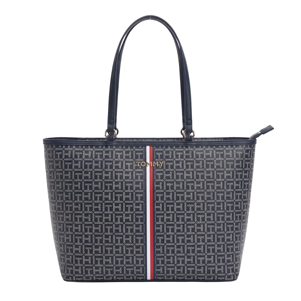 Tommy Hilfiger – Bolso Tote Monogram Negro