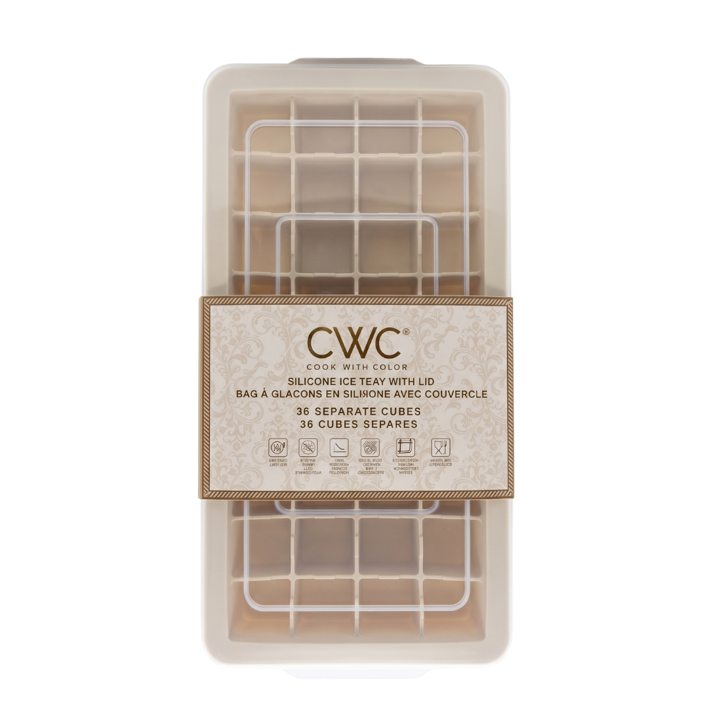 Molde de Hielo de Silicona con Tapa – 36 Cubos