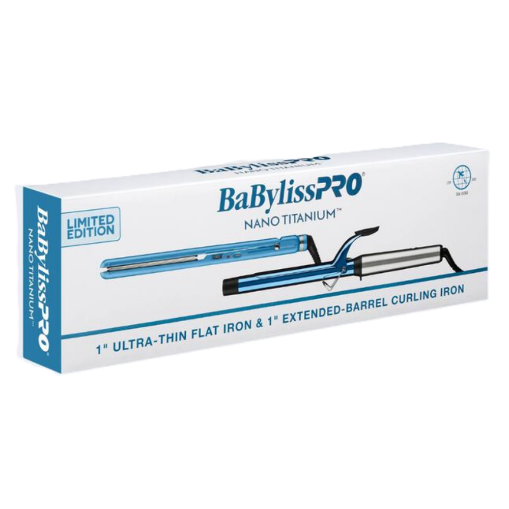 Set Profesional BaBylissPRO Nano Titanium – Plancha + Rizador 1” (Edición Limitada)