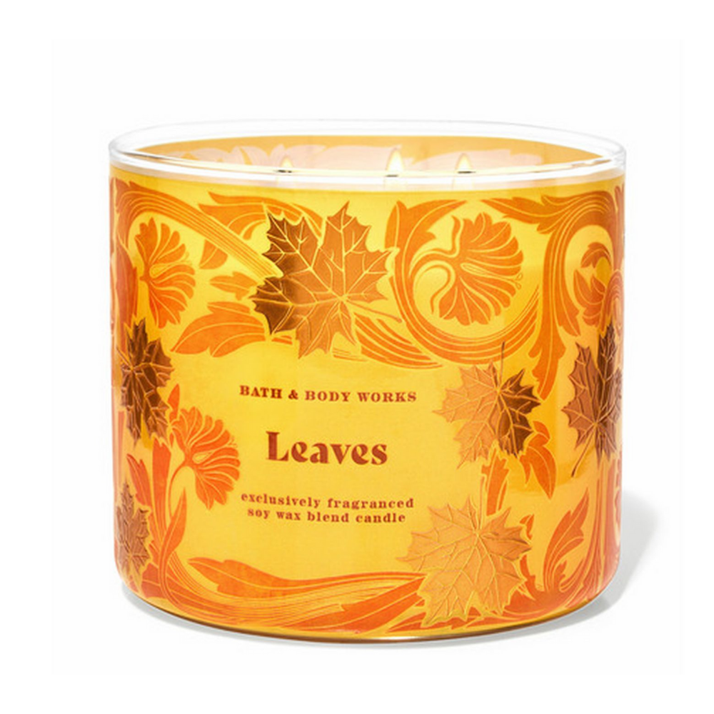 Bath & Body Works Leaves – Vela Aromática 3 Mechas