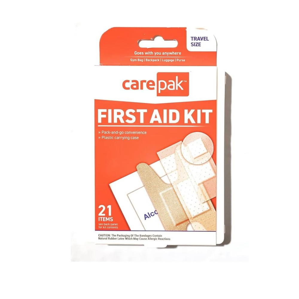 CarePak First Aid Kit – Tamaño de Viaje (21 Piezas)
