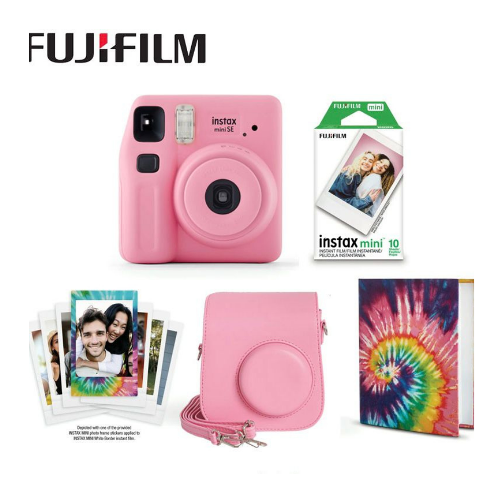 Kit Fujifilm Instax Mini SE + 10 fotitos + Album + Stickers Rosada