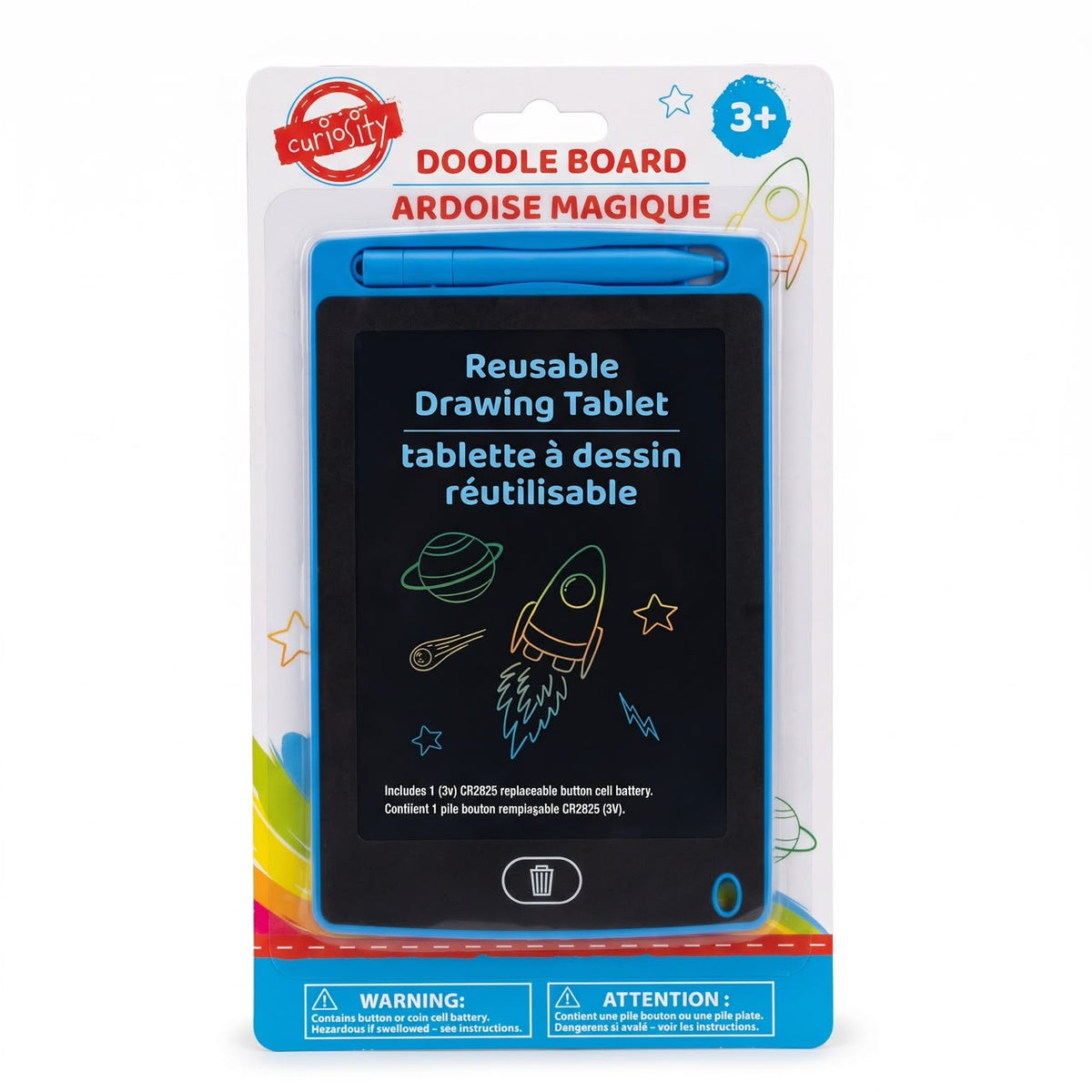Tableta de Dibujo Reutilizable Curiosity – Color Azul