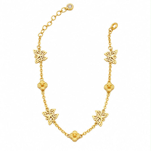 Pulsera de Mariposas y Flores