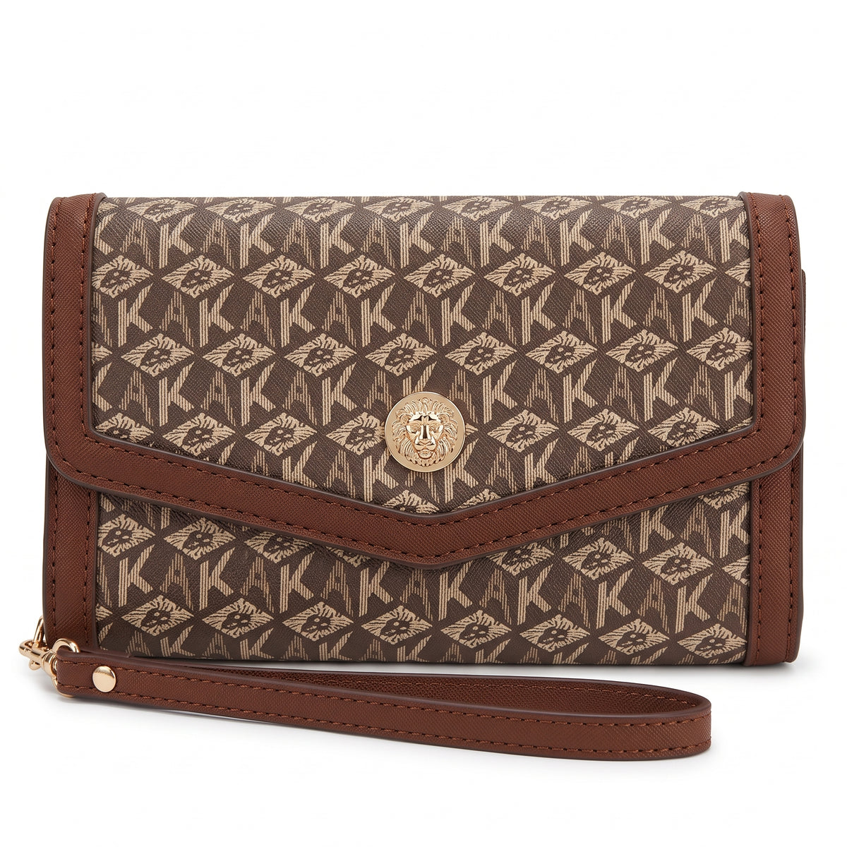 Nine West – Cartera Crossbody Monogram Café