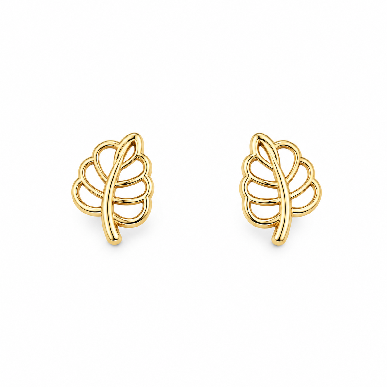 Aretes de Hoja en Oro