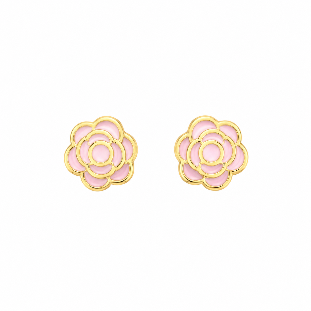 Aretes de Flor Rosa