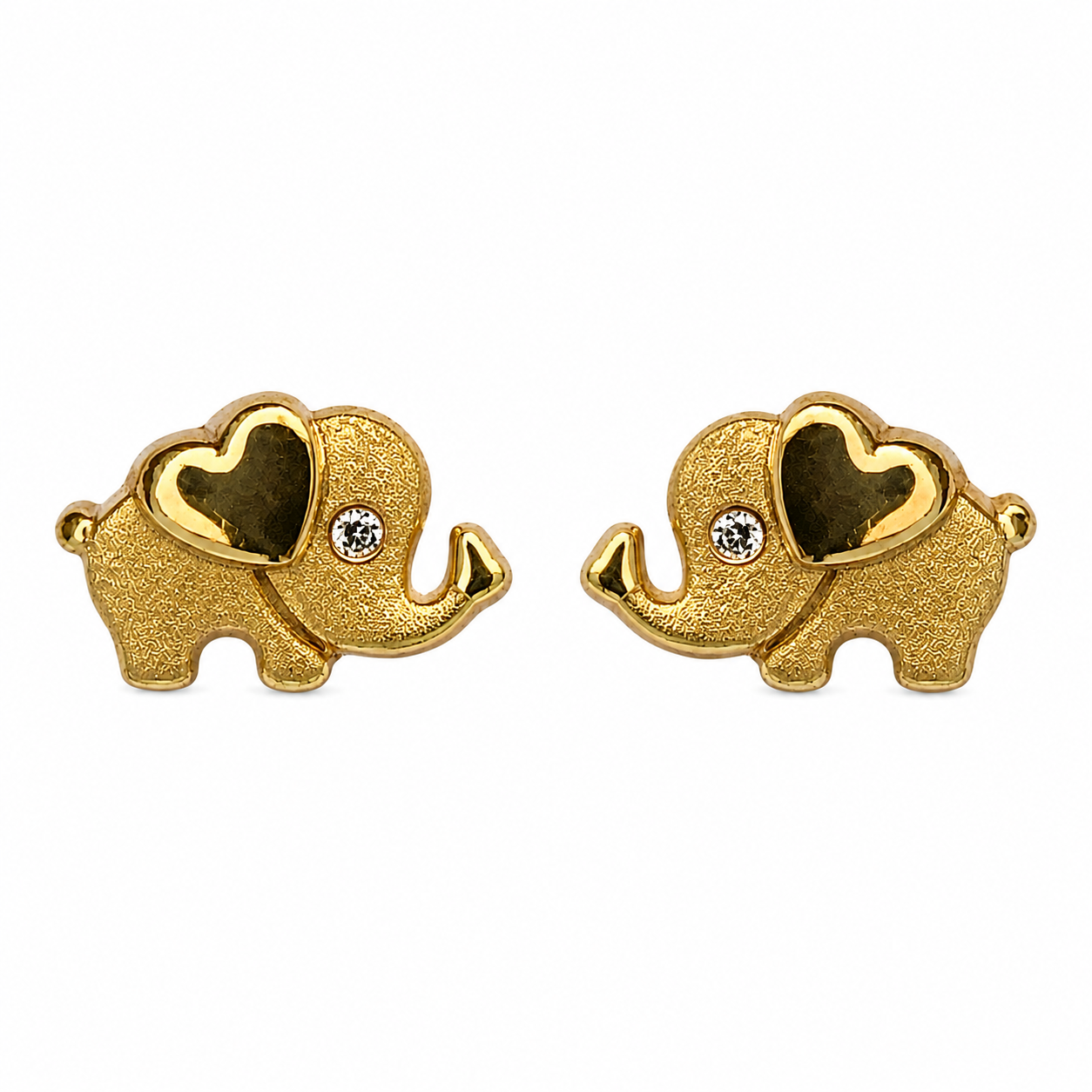 Aretes de Elefante con Corazón