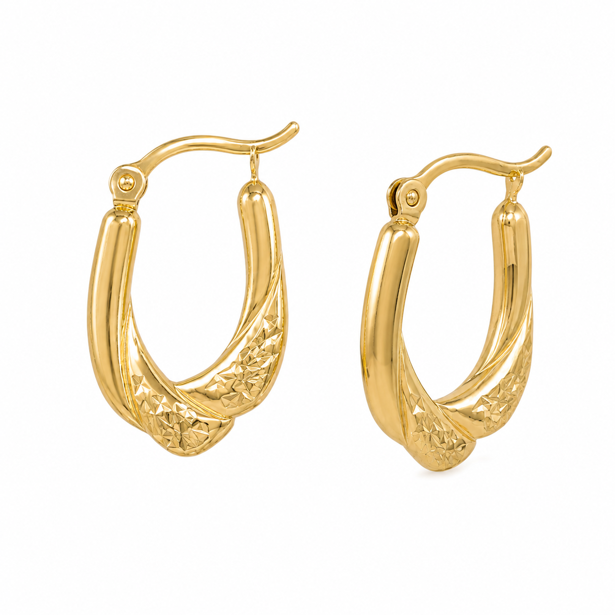 Argollas Ovaladas con Textura