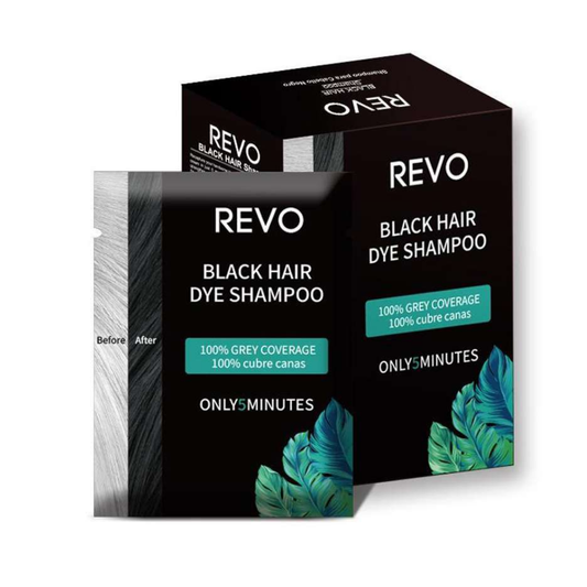 Revo Black Hair Dye Shampoo – Negro (25 ml)