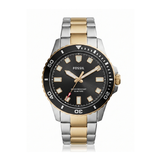 Reloj Fossil para Caballero – Bicolor con Esfera Negra