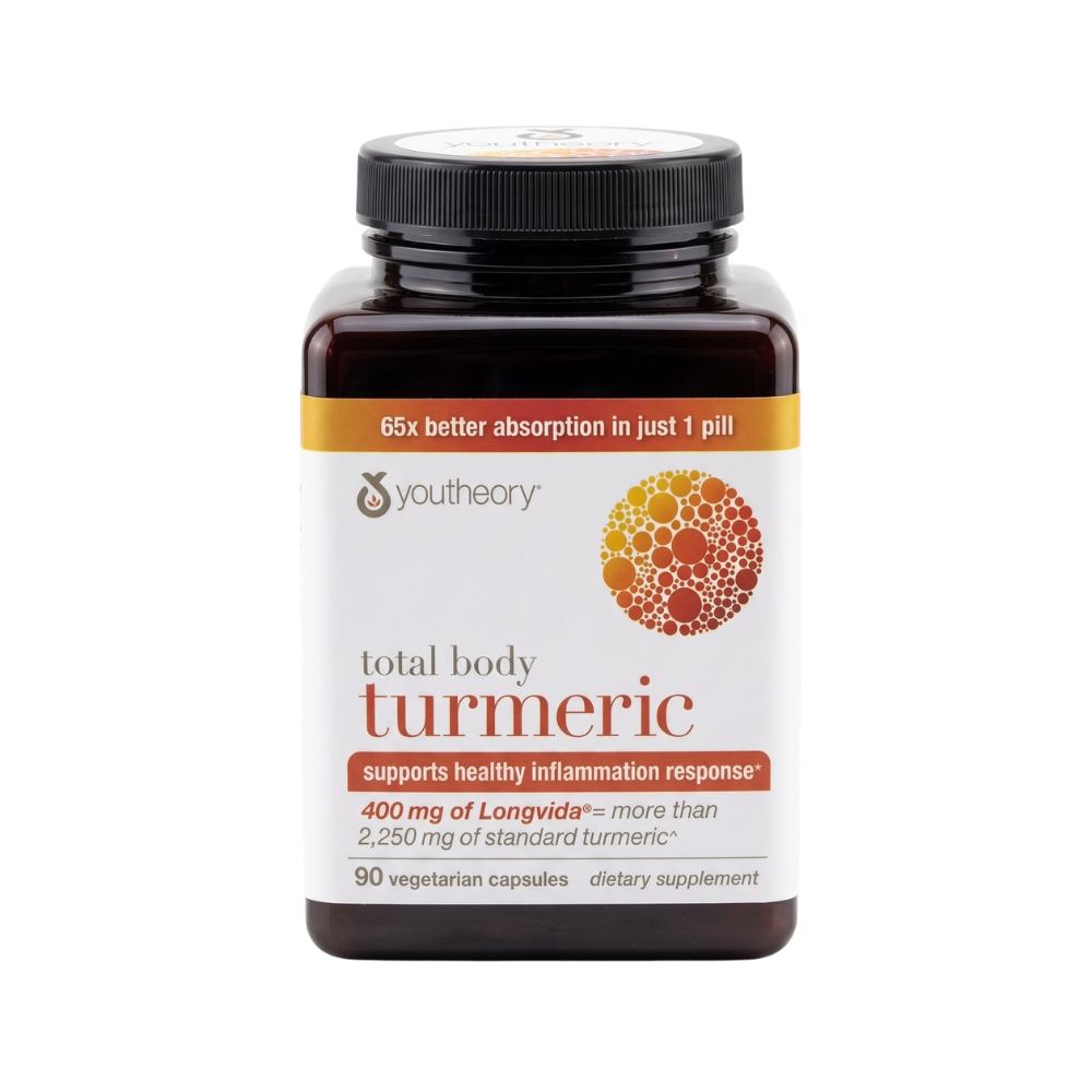 Youtheory Total Body Turmeric 400 mg – Cúrcuma de Alta Absorción