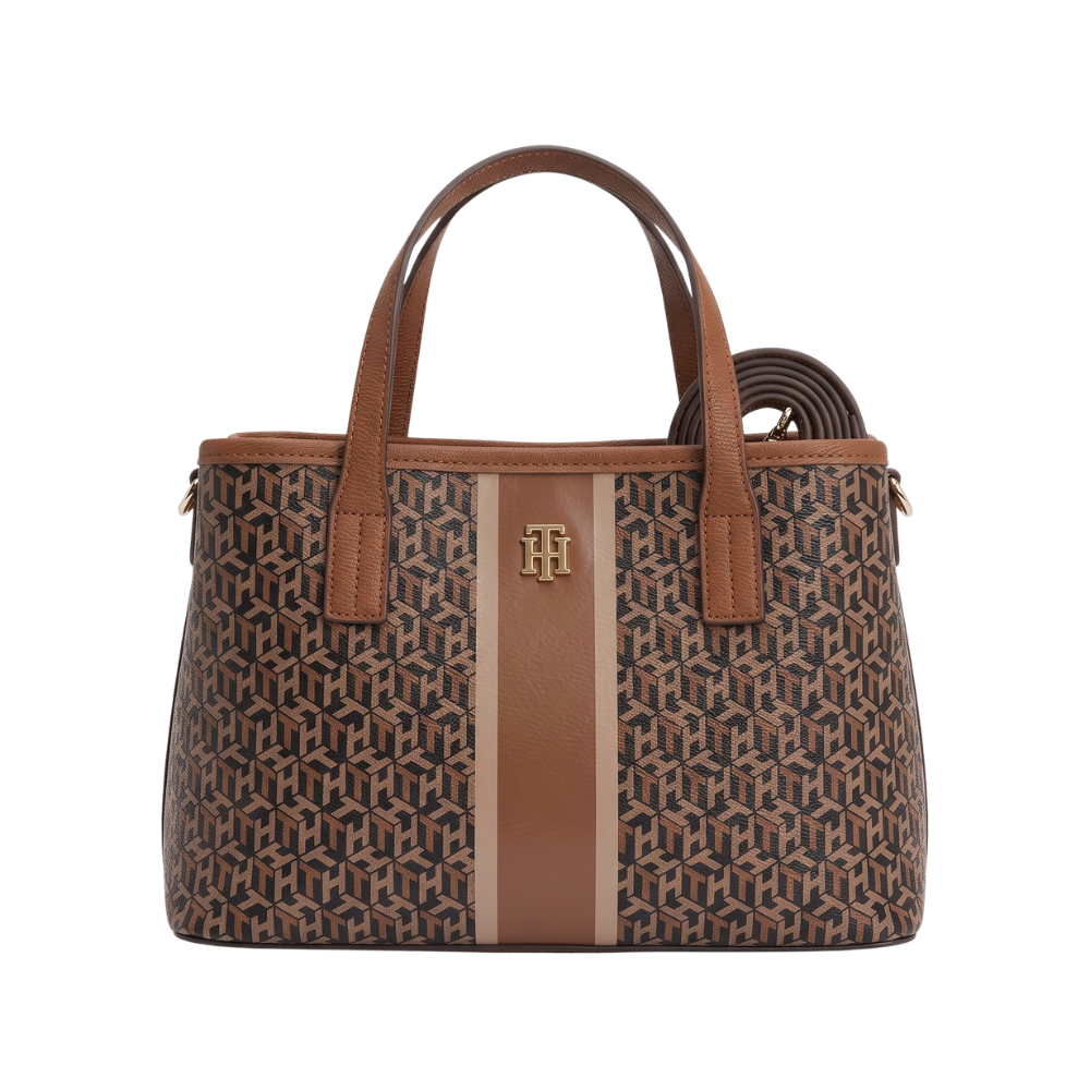 Tommy Hilfiger – Bolso Tote Monogram Café