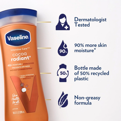 Vaseline Intensive Care Cocoa Radiant – Loción Corporal 295 ml