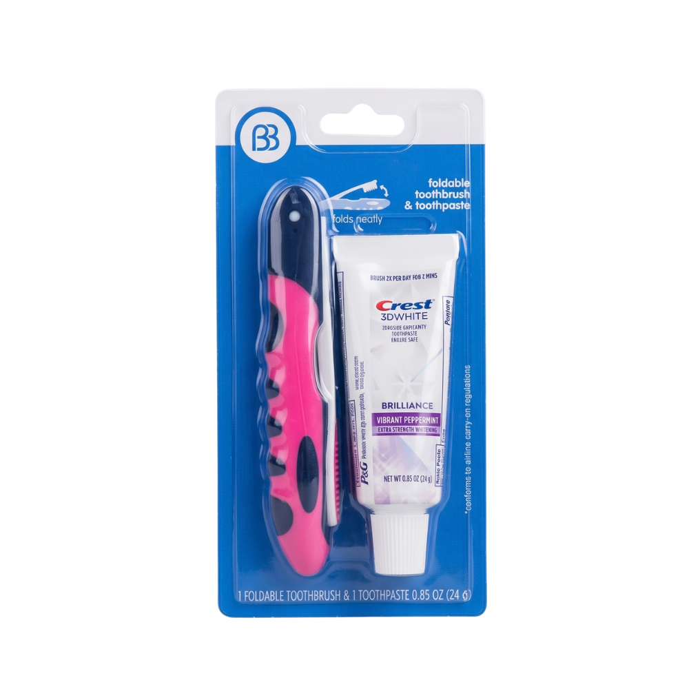 Cepillo Dental Plegable + Pasta Dental de Viaje