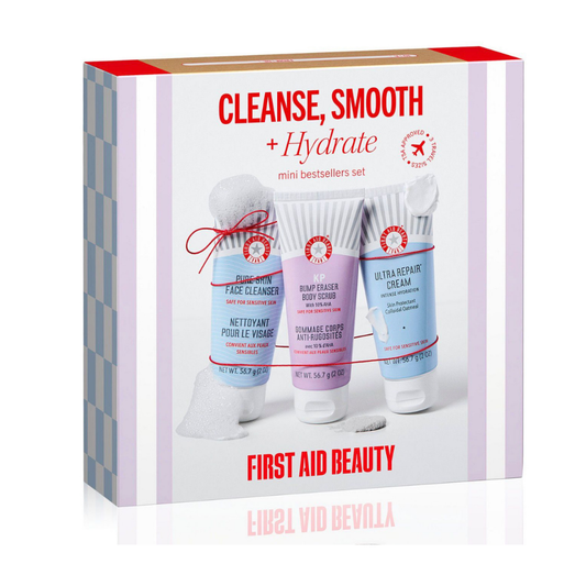 First Aid Beauty – Cleanse, Smooth + Hydrate