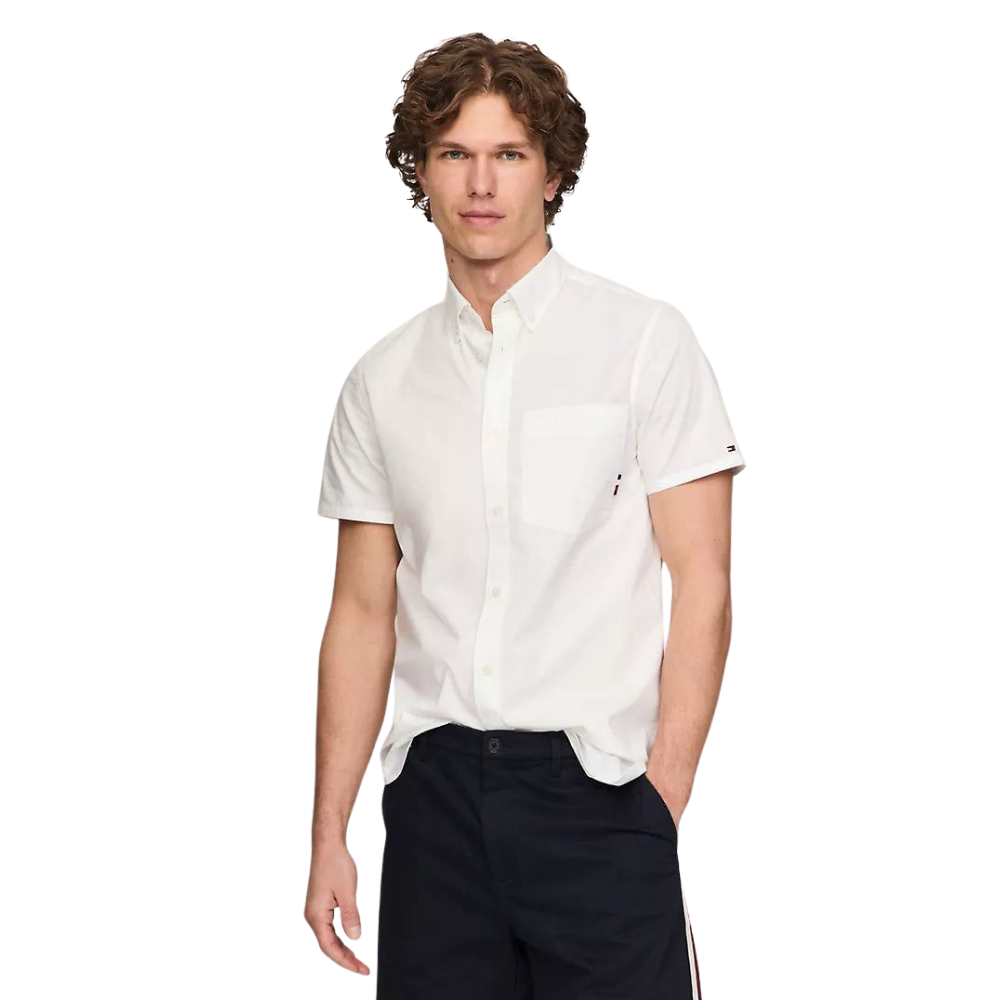 Camisa Tommy Manga Corta Blanca