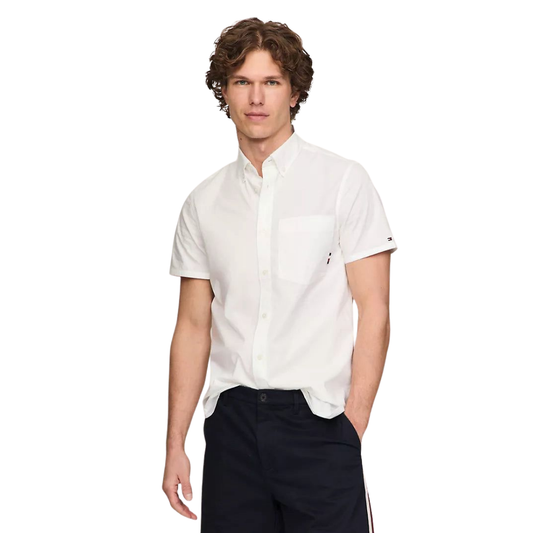 Camisa Tommy Manga Corta Blanca