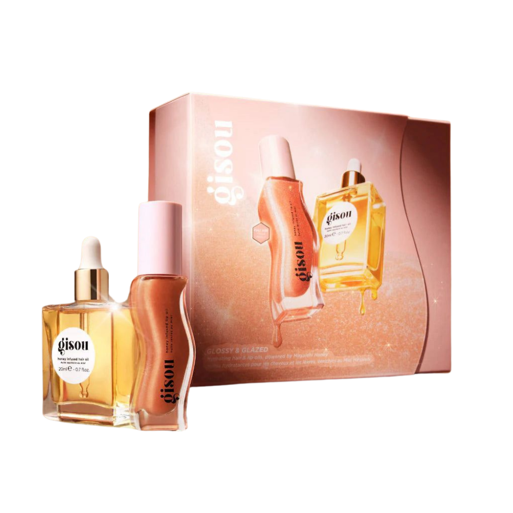 Gisou | Glossy & Glazed Hair & Lip Oil Gift Set