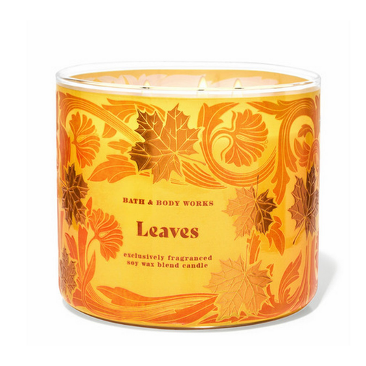 Bath & Body Works Leaves – Vela Aromática 3 Mechas