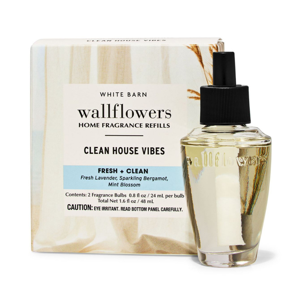 Bath & Body Works Wallflowers Clean House Vibes – Repuesto Aromático | Fresco, Limpio y Relajante
