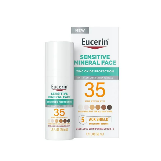 Loción de protección solar facial mineral sensible SPF 35 - Eucerin