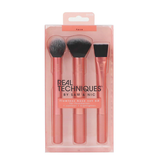 Set de Brochas Real Techniques Flawless Base Set 2.0 (3 piezas)