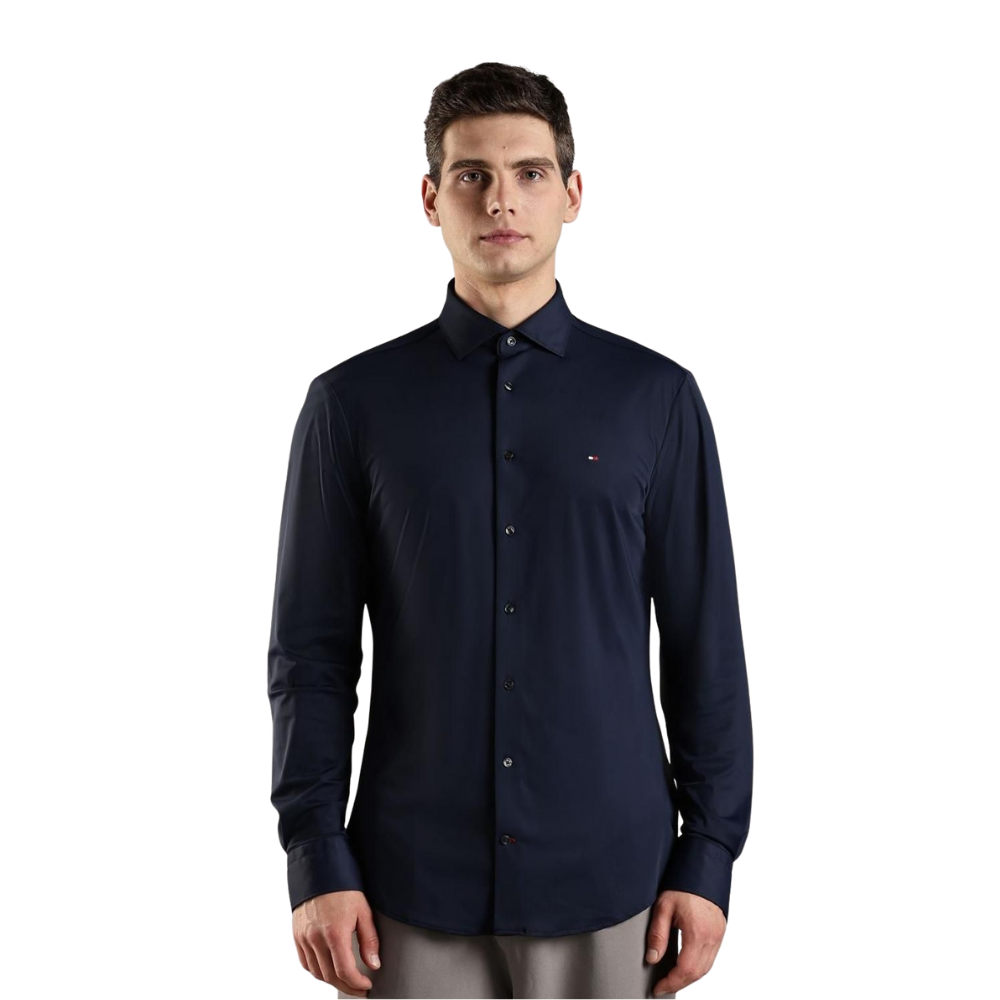 Camisa Manga larga Tommy Azul Oscuro