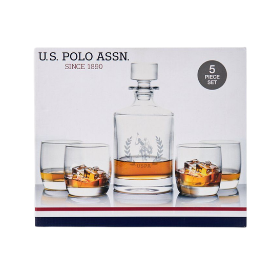 Set Licorera + Vasos – U.S. Polo Assn. (5 piezas)