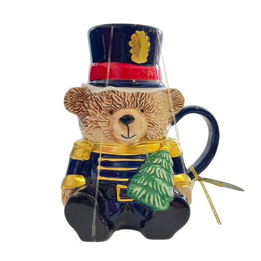 Taza Navideña de Oso Soldadito