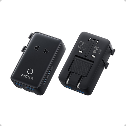 Adaptador de Viaje Anker con Puertos USB – Negro